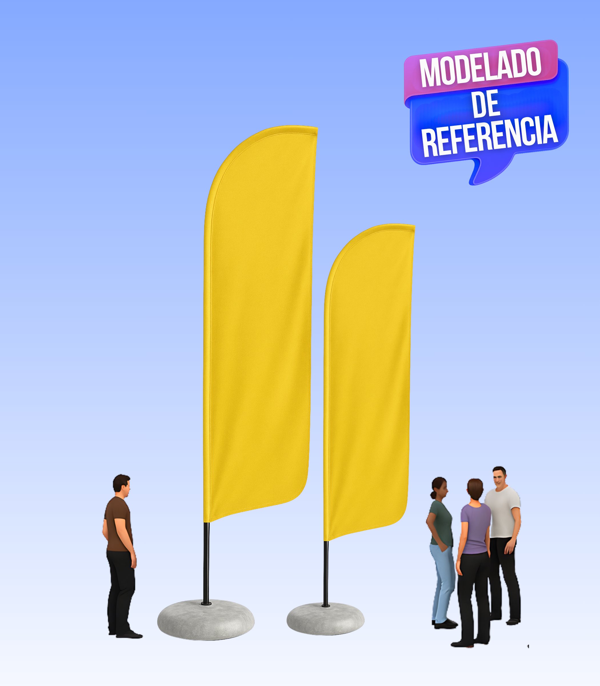 Dumi-Aerobanderas Publicitarias | 1 a 4 metros